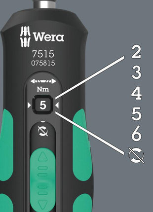 Juego de destornilladores dinamométricos Wera 7515/7 (4000828160) 7 piezas 2, 3, 4, 5, 6 Nm