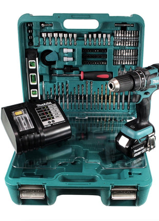 Makita DHP 480 SMTK Akku Schlagbohrschrauber 18 V 54Nm + 1x Akku 4,0Ah + Ladegerät + Koffer mit 101tlg. Zubehörset - Toolbrothers