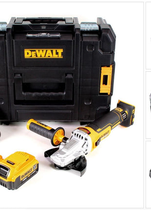 DeWalt DCG 405 FM2 Akku Winkelschleifer 18V 125mm Brushless + 2x Akku 4,0Ah + Ladegerät + TSTAK - Toolbrothers