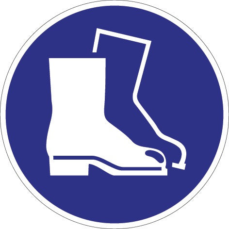 Mandatory sign ASR A1.3/DIN EN ISO 7010 ( 9000477515 ) Use foot protection