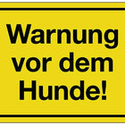 Warning sign ( 3000277053 ) Warning about the dog plastic