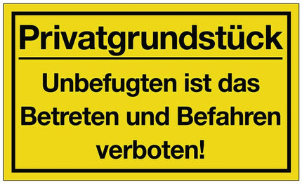 Sign ( 3000277325 ) Private property Plastic