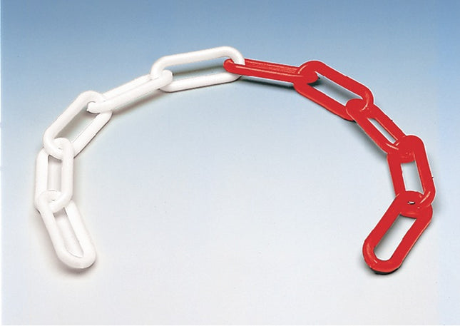 Barrier chain ( 1000131202 ) plastic red/white 6 mm