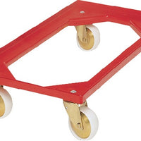 Kistenroller ( 9000444231 ) Tragfähigkeit 250 kg Polymer-Bereifung ABS-Kunststoff rot