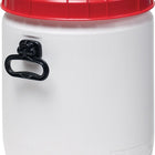 Wide-neck drum ( 9000450112 ) 34 l white with red lid Filling opening-Ø 296 mm