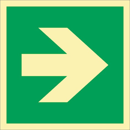 Señal de escape DIN EN ISO 7010 ( 9000477434 ) L148xA148 mm Lámina