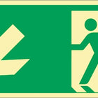 Escape sign DIN EN ISO 7010 ( 9000477445 ) L297xW148 mm plastic