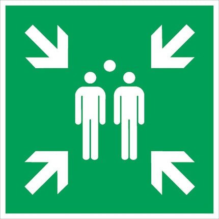 Escape sign ASR A1.3/DIN EN ISO 7010 ( 9000477470 ) L400xW400 mm aluminium