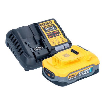 DeWalt DCM 849 H1 Cordless random orbital polisher 18 V 180 mm brushless + 1x Powerstack battery 5.0 Ah + charger