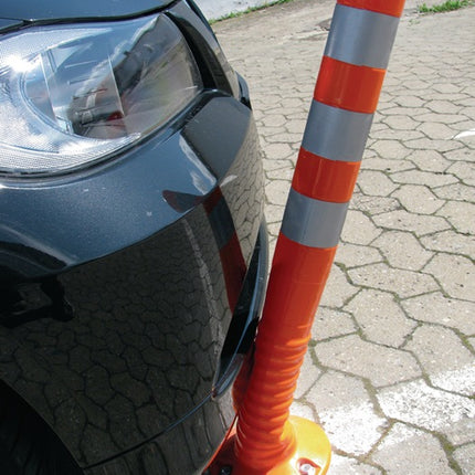 Sperrpfosten ( 9000490028 ) Kunststoff schwarz/gelb Ø 80 mm Höhe über Flur=1000 mm