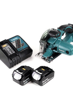 Makita DCS 552 RM 18 V Akku Metall Handkreissäge 136 mm + 2x 4,0 Ah Akku und Ladegerät + Sägeblatt und Schutzbrille - Toolbrothers