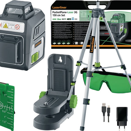 Laserliner Kreuzlinienlaser PocketPlane-Laser 3G ( 4000858097 ) ± 3,5 ° ± 0,3 mm/m