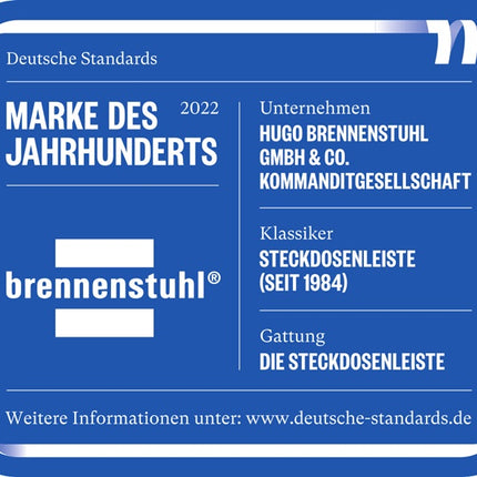 Brennenstuhl socket strip Premium-Protect-Line ( 8001484635 ) 16 A 230 V black/silver 3 m PVC 1.5 mm²