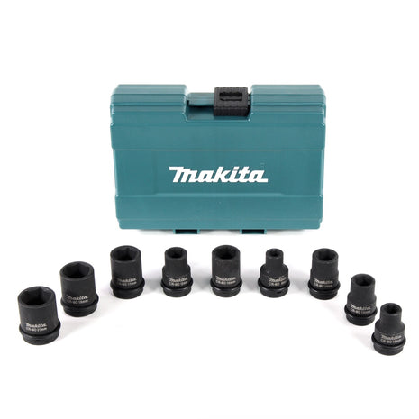 Makita Steckschlüssel Nuss Set 1/2" 9 tlg. Nüsse in praktischer Transportbox ( B-66232 ) - Toolbrothers