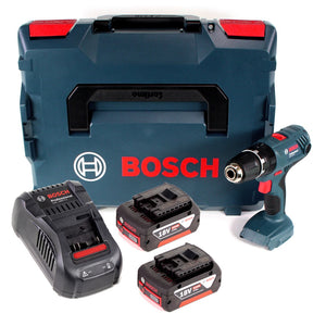Bosch Professional GSB 18V-21 Akku Schlagbohrschrauber 18V 55Nm + 2x Akku 5,0Ah + Ladegerät +  L-Boxx