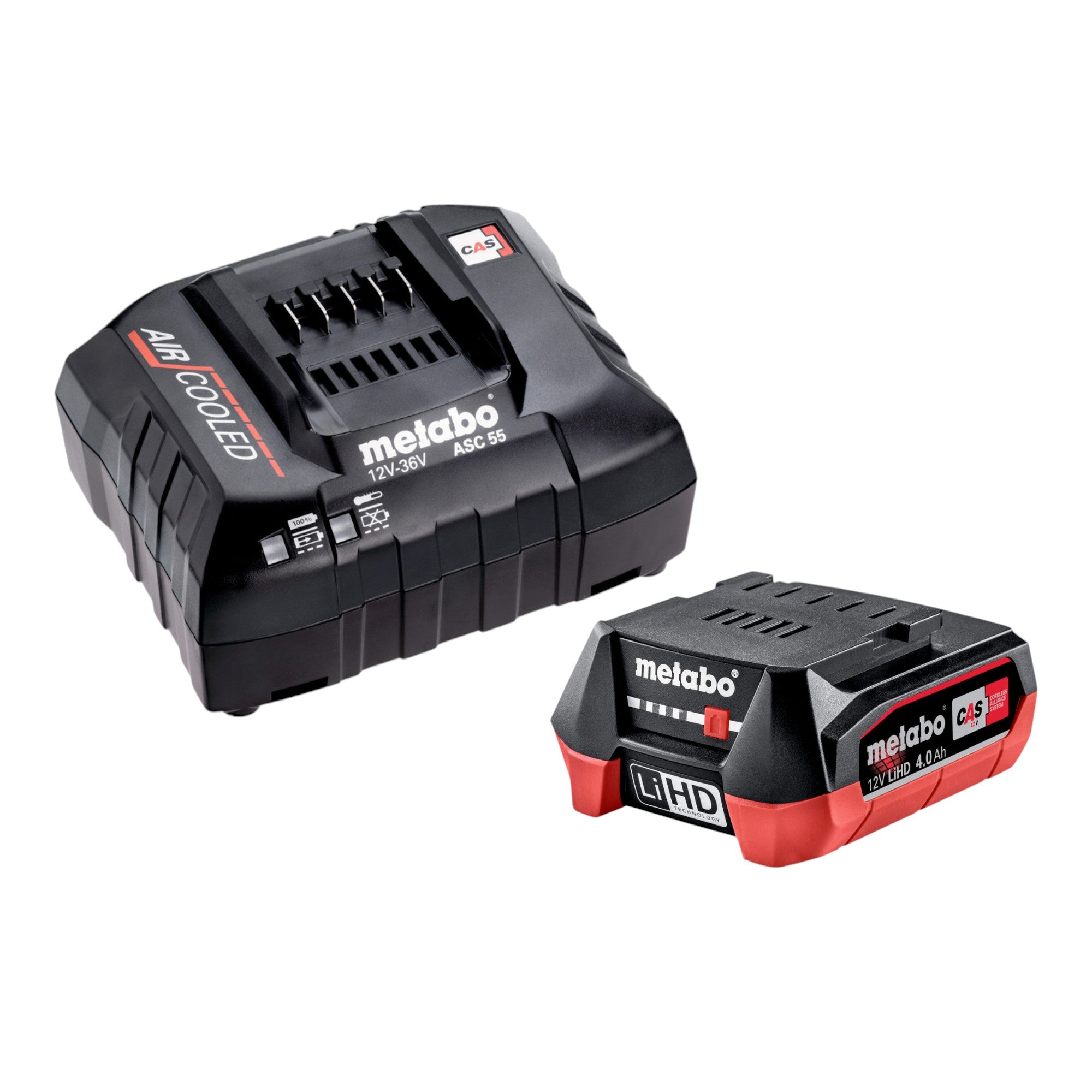 Metabo Basis Set 1x LiHD Akkupack 12 V 4 0 Ah Akku 625349000 ASC 55 Ladegeraet 627044000  0 - toolbrothers