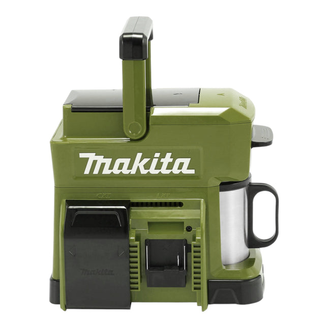 Cafetera sin cable Makita DCM 501 SFO 12 V máx / 18 V Oliva - Outdoor Adventure Edition + 1x batería recargable 3,0 Ah + cargador