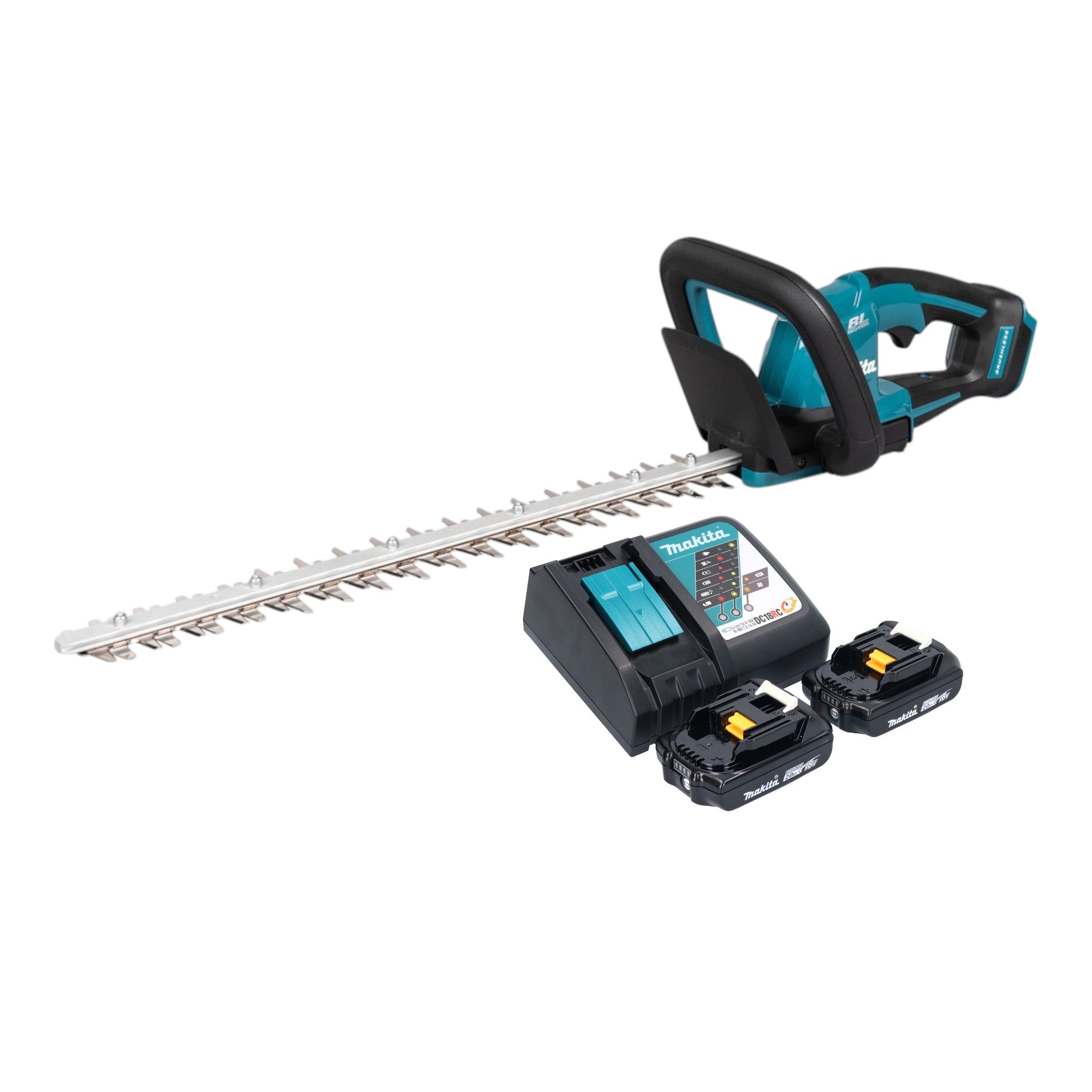 Makita DUH 506 RA2 Akku Heckenschere 18 V 50 cm Brushless 2x Akku 2 0 Ah Ladegeraet 0 - toolbrothers