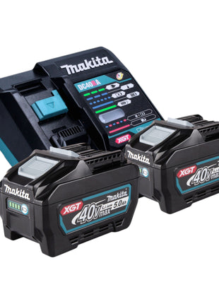 Makita BO 001 CGT201 ponceuse excentrique à batterie 40 V max. 125 mm course 5,0 mm sans balais + 2x batteries 5,0 Ah + chargeur