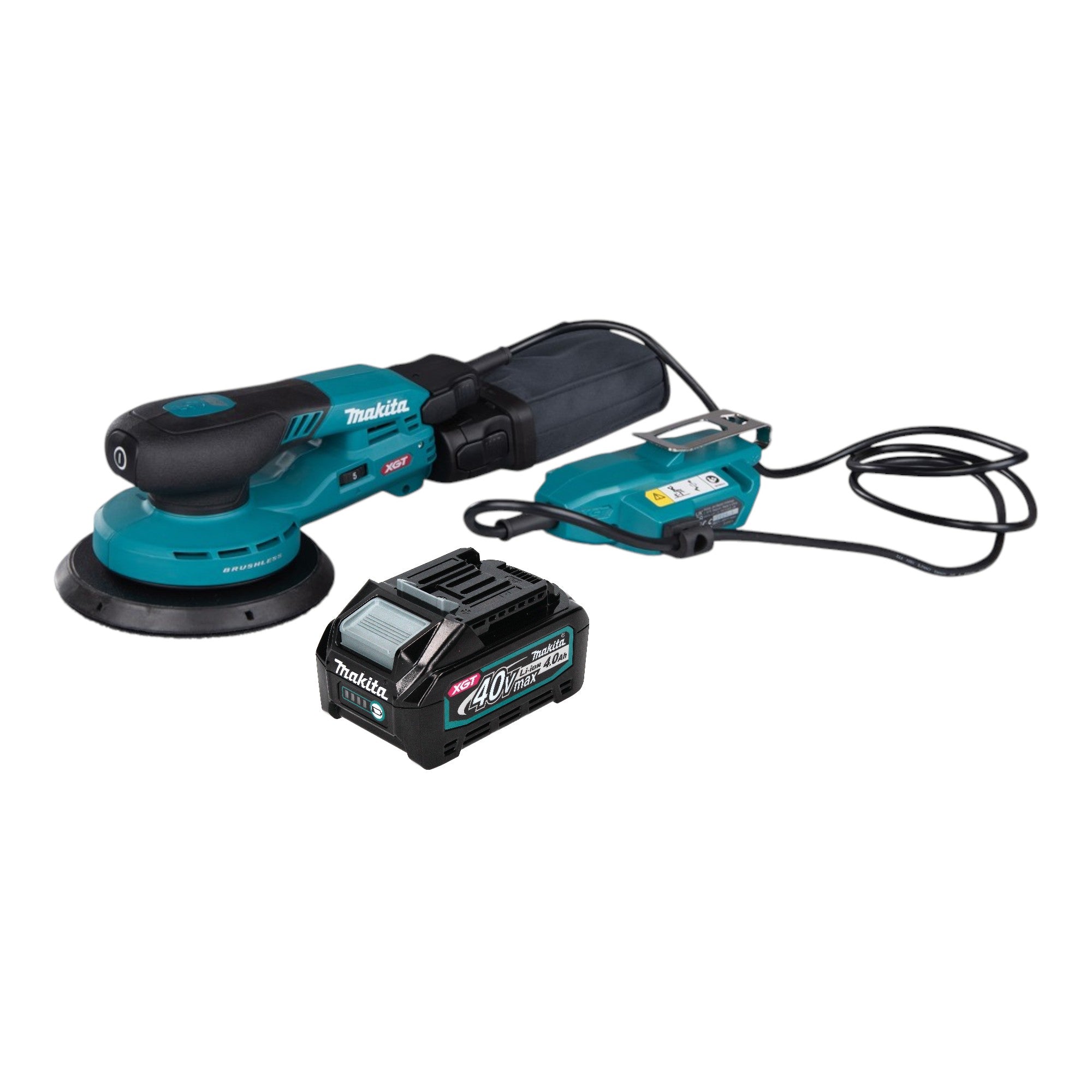 Makita BO 002 CGM1 Akku Exzenterschleifer 40 V max 150 mm 5 0 mm Hub Brushless 1x Akku 4 0 Ah ohne Ladegeraet 0 - toolbrothers
