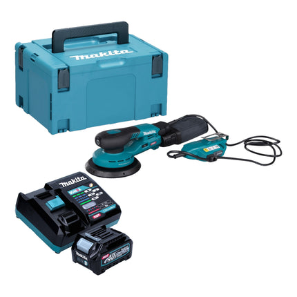 Makita BO 002 CGD101 Akku Exzenterschleifer 40 V max 150 mm 5 0 mm Hub Brushless 1x Akku 2 5 Ah Ladegeraet Makpac 0 - toolbrothers