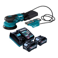 Makita BO 003 CGD201 Akku Exzenterschleifer 40 V max 125 mm 3 0 mm Hub Brushless 2x Akku 2 5 Ah Ladegeraet 0 - toolbrothers