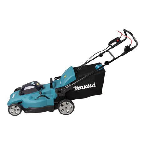 Makita DLM 538 CF2 Tondeuse à gazon sans fil 36 V ( 2x 18 V ) 530 mm + 2x batteries 3,0 Ah + chargeur