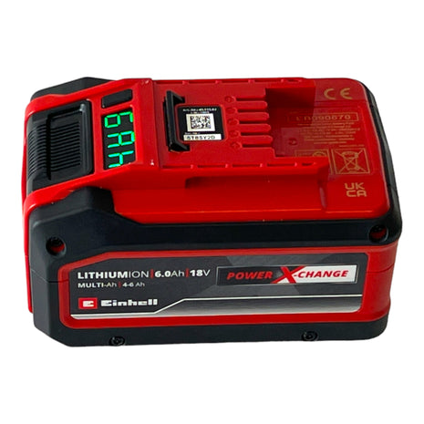 Einhell PXC Starter Kit 2x Multi-Ah Power X-Change Plus 18 V 4,0 / 6,0 Ah ( 2x 4511502 ) + Power X-Twincharger 3A Doppel Ladegerät ( 4512069 )