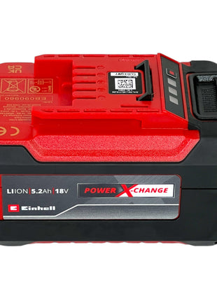 Einhell 18V 5.2Ah PXC paquete doble 2x batería 18V 5.2Ah Li-Ion (4511526) con indicador de nivel de carga