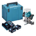 Makita RP 001 GD201 Akku Oberfraese 40 V max 12 mm Brushless 2x Akku 2 5 Ah Ladegeraet Makpac 0 - toolbrothers