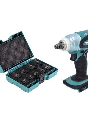 Makita DTW 251 Z Akku Schlagschrauber 18 V  230 Nm 1/2" + 9 tlg. Stecknuss Set - ohne Akku, ohne Ladegerät - Toolbrothers