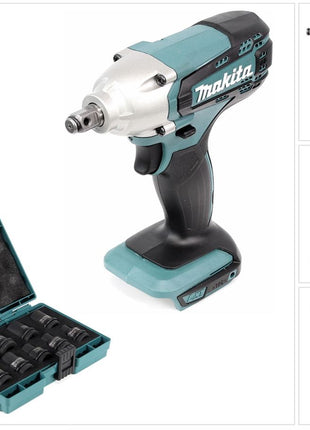 Makita DTW 190 Z 18 V Li-Ion Akku Schlagschrauber 1/2"  Solo + 9 tlg. Stecknuss-Set - Toolbrothers