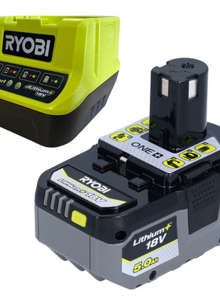 Soplador de hojas a batería RYOBI OBL1820S 18 V 245 km/h + 1x batería 5,0 Ah + cargador