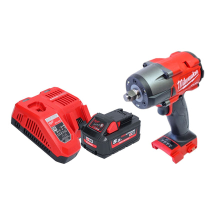 Milwaukee M18 FMTIW2F12 551 Akku Schlagschrauber 18 V 745 Nm 1 2 Brushless 1x Akku 5 5 Ah Ladegeraet 0 - toolbrothers