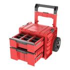 Qbrick System PRO Cart 2.0 Plus Cajón 2 Rojo Ultra HD Caja móvil Custom con ruedas 520 x 415 x 660 mm 9,5L 12L doble asa telescópica extraíble