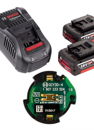 Bosch GDX 18 V-200 C Professional 18 V Li-Ion Akku Drehschlagschrauber + 2 x 6,0 Ah Akku + Ladegerät + 32 tlg. Bit-Set + GCY 30-4 Bluetooth Connectivity Modul - Toolbrothers