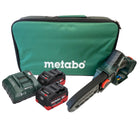 Metabo MS 18 LTX 15 Akku Gehoelzsaege 18 V 15 cm 5 m s 2x LiHD Akku 5 5 Ah Ladegeraet Tasche 0 - toolbrothers