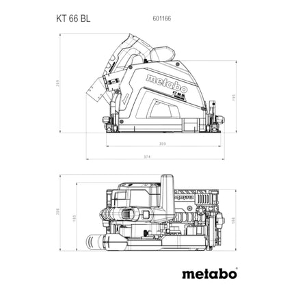 Metabo KT 66 BL sega circolare per taglio a tuffo 1200 watt 165 mm + metaBOX ( 601166500 )