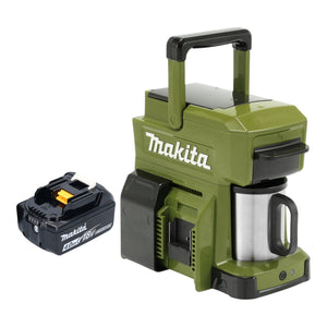Makita DCM 501 MO Akku Kaffeemaschine 12 V max. / 18 V Olive + 1x Akku 4,0 Ah - ohne Ladegerät