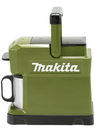 Cafetera de batería Makita DCM 501 TO 12 V máx. / 18 V Oliva + 1x batería 5,0 Ah - sin cargador