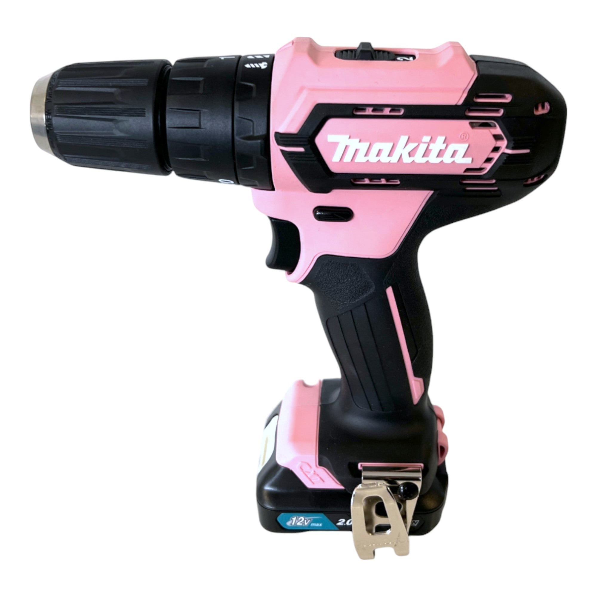 Makita HP 333 DSAP1 Akku Schlagbohrschrauber 12 V 30 Nm Pink CL 108 FDZP Akku Staubsauger 1x Akku 2 0 Ah Ladegeraet Tasche 3 - toolbrothers