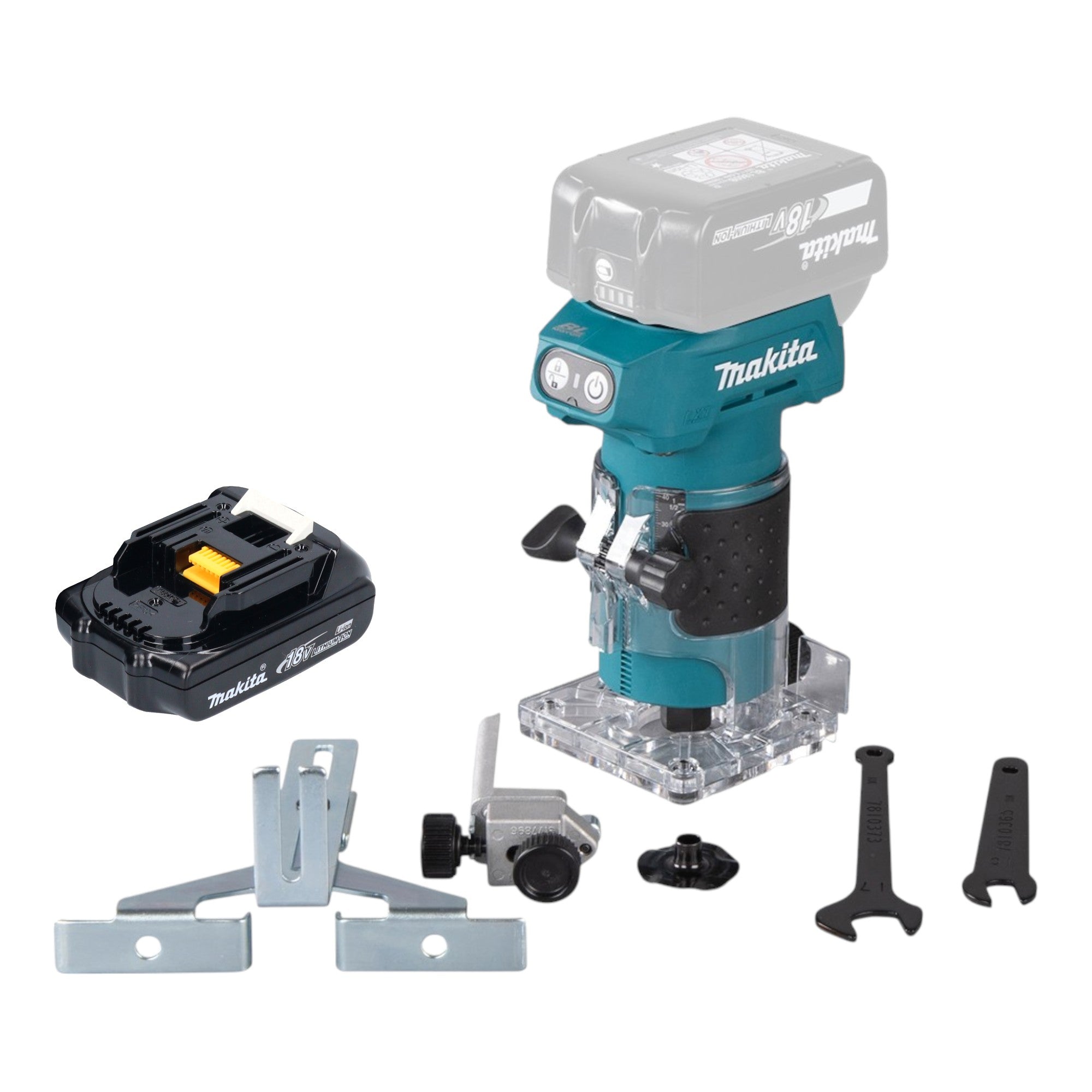 Makita DRT 52 Y1 Akku Kantenfraese 18 V 6 mm Brushless 1x Akku 1 5 Ah ohne Ladegeraet 0 - toolbrothers