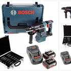 Bosch GBH 18 V-26 18 V Li-Ion Akku Bohrhammer Professional SDS-Plus ( 0611909001 ) + 2x Akku 5,0Ah + Ladegerät + 11 tlg. Bohrer- und Meißelset + L-Boxx - Toolbrothers