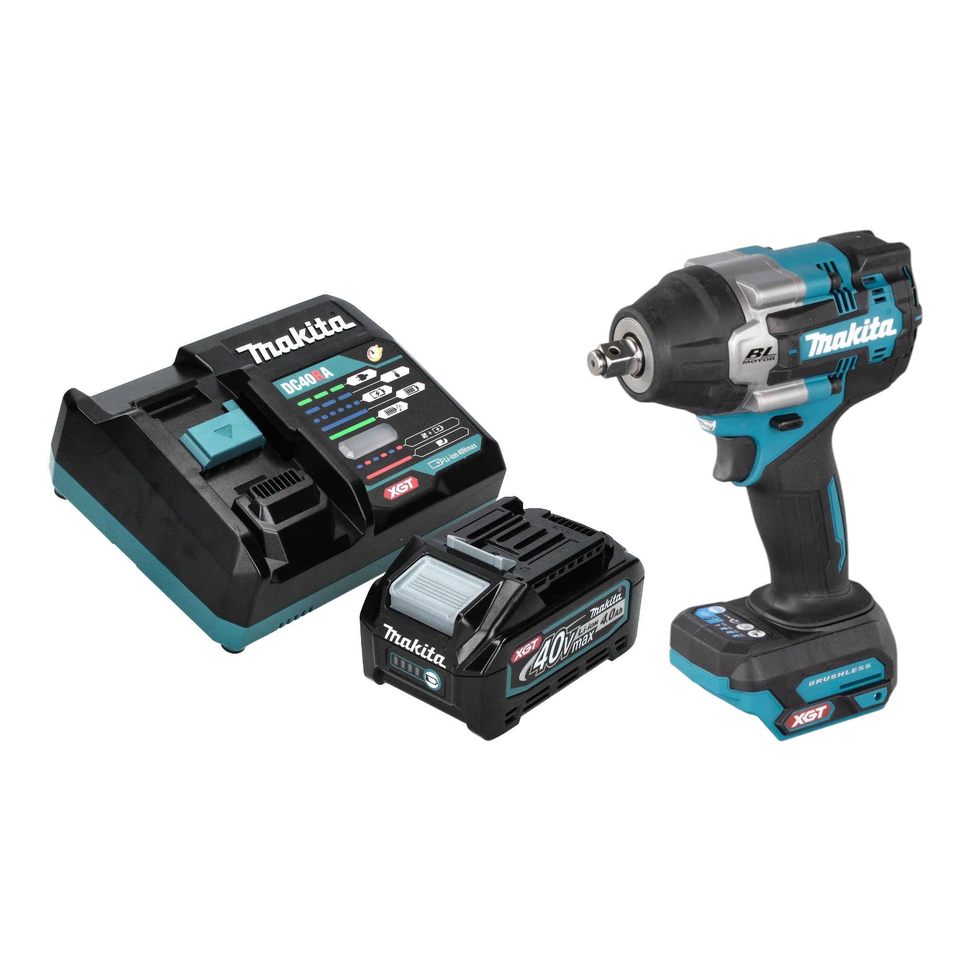 Makita TW 007 GM101 Akku Schlagschrauber 40 V max 760 Nm 1 2 Brushless 1x Akku 4 0 Ah Ladegeraet 0 - toolbrothers