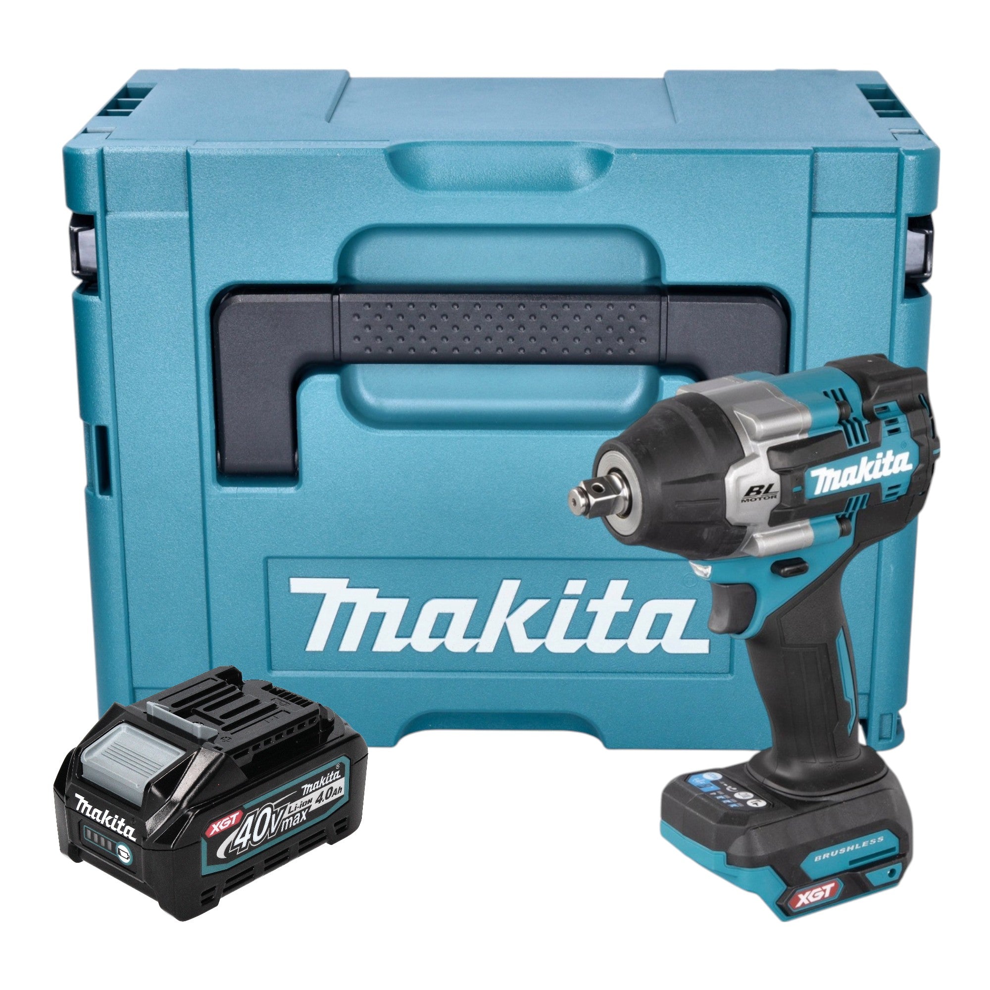 Makita TW 007 GM101 Akku Schlagschrauber 40 V max 760 Nm 1 2 Brushless 1x Akku 4 0 Ah Makpac ohne Ladegeraet 0 - toolbrothers