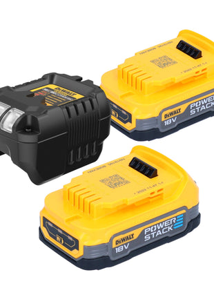 DeWalt DCV 100 E2 Akku Gebläse / Laubbläser 18 V + 2x Powerstack Akku 1,7 Ah + Ladegerät