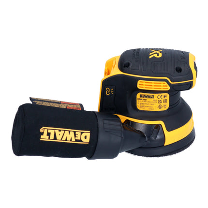 Lijadora excéntrica a batería DeWalt DCW 210 E2 18 V 125 mm sin escobillas + 2 baterías Powerstack de 1,7 Ah + cargador