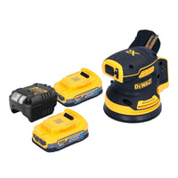 DeWalt DCW 210 E2 Akku Exzenterschleifer 18 V 125 mm Brushless 2x Powerstack Akku 1 7 Ah Ladegeraet 0 - toolbrothers