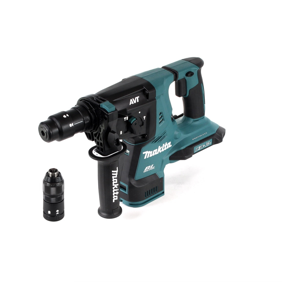 Makita DHR 281 Z Akku Bohrhammer 28 mm Brushless 2 x 18 V 36 V Li-Ion für SDS-PLUS mit Schnellwechselfutter Solo - ohne Akku, ohne Ladegerät
