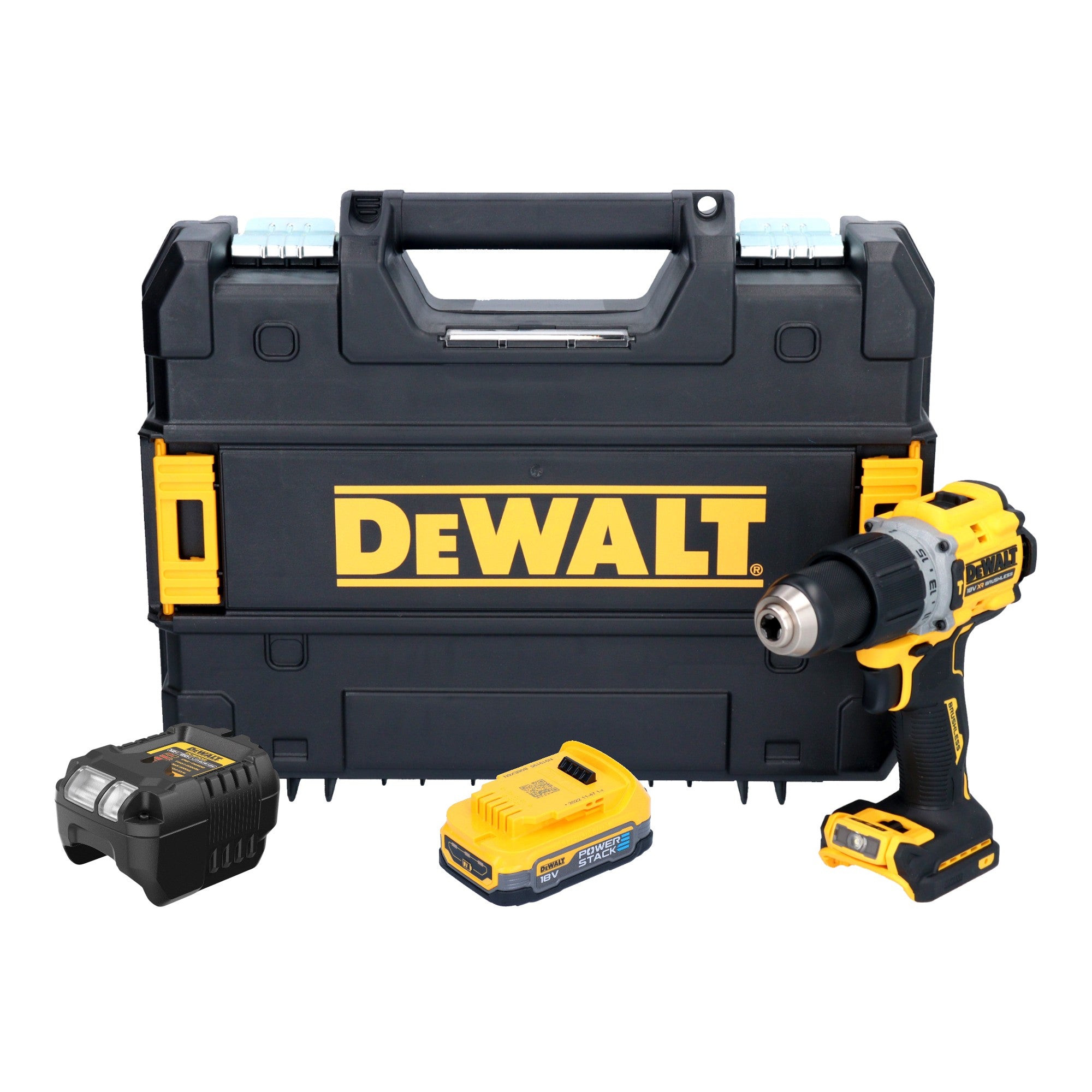 DeWalt DCD 805 E1T Akku Schlagbohrschrauber 18 V 90 Nm Brushless 1x Powerstack Akku 1 7 Ah Ladegeraet TSTAK 0 - toolbrothers
